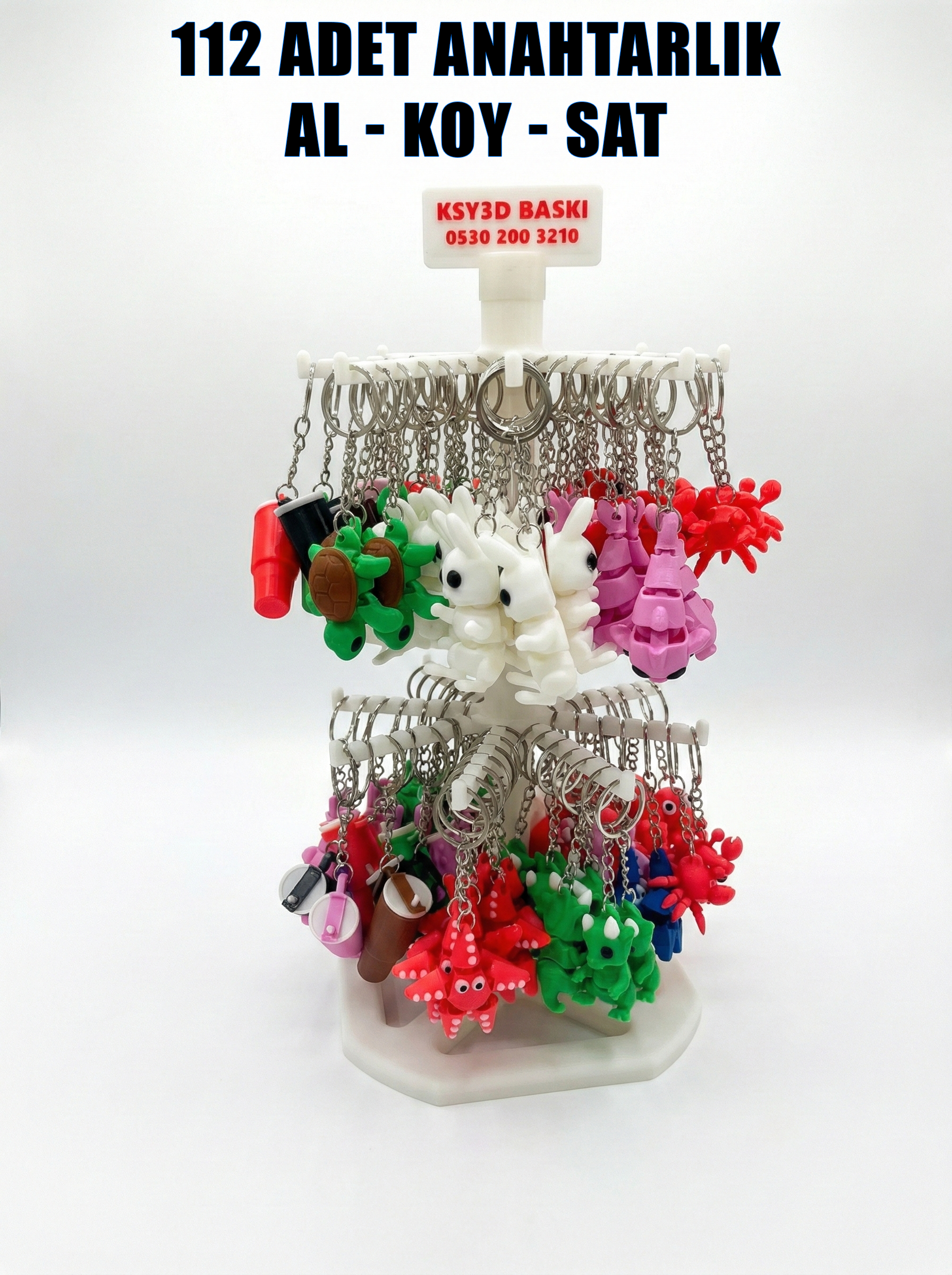 122 Adet Anahtarlık ve Stand